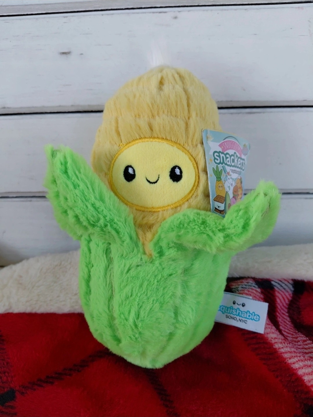 Snackers Corn Plush Toy - Yellow & Green